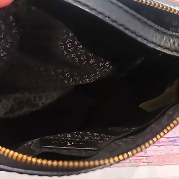 Kate spade ♠️  black pebble crossbody used once #lt - Picture 6 of 8